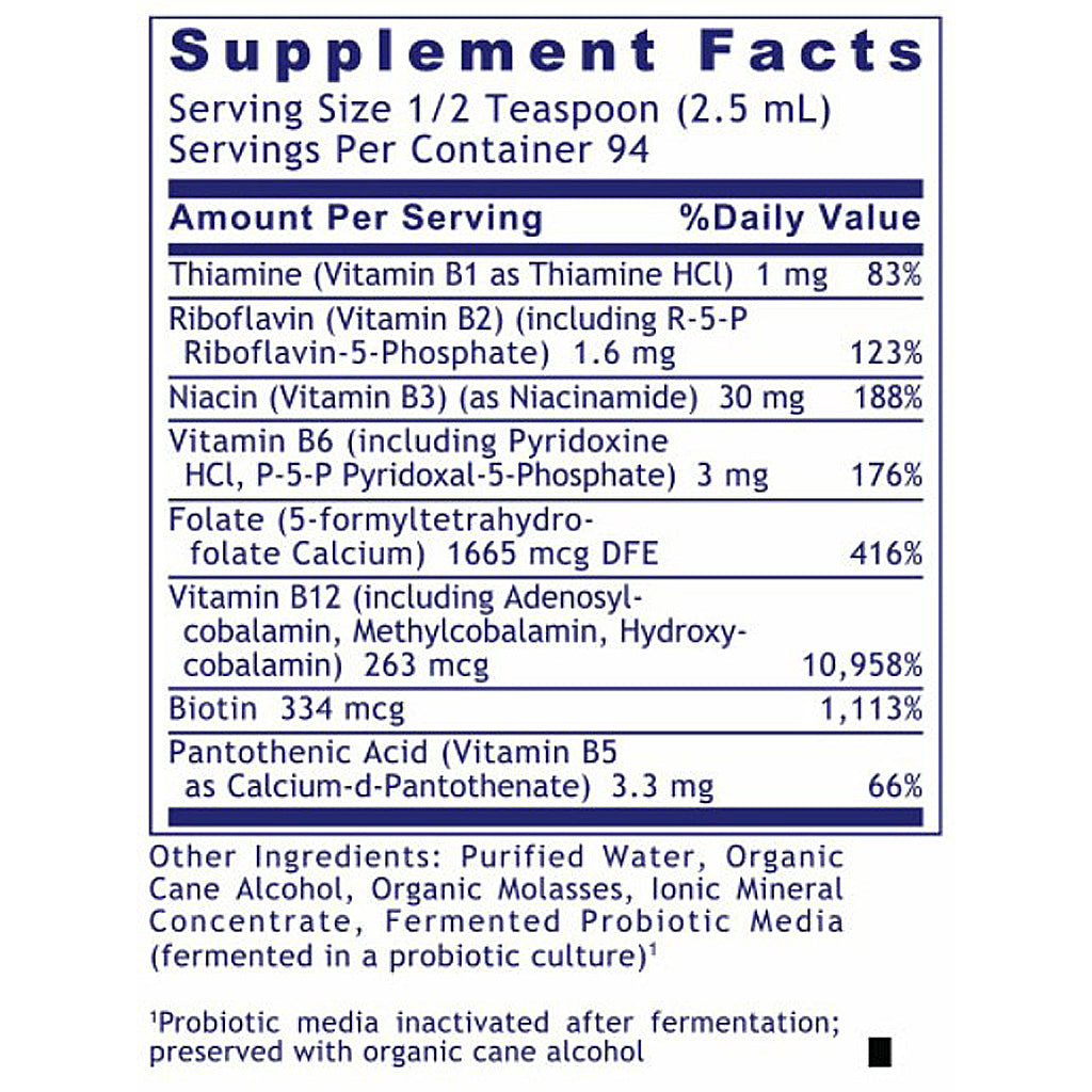 Supplement facts label with detailed nutritional information on a white background
