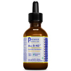 Bottle of Premier Research Labs Max B-ND supplement with dropper on a white background