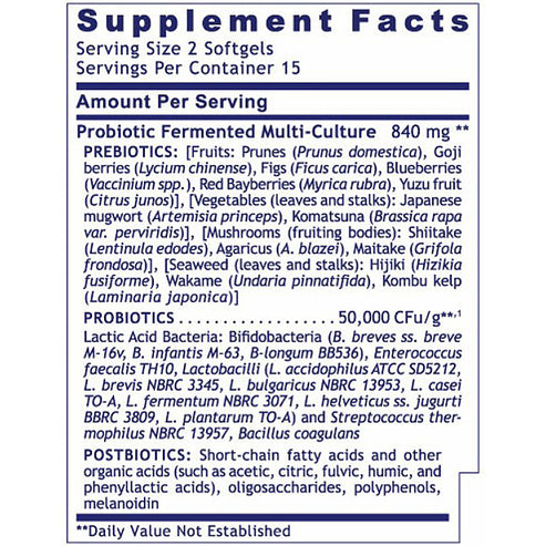 Premier Research Labs Probiotic, Premier 30 vegetarian softgels
