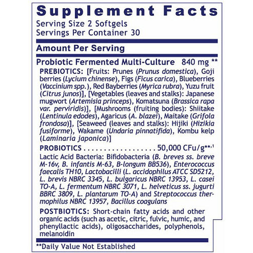 Premier Research Labs Probiotic, Premier 60 vegetarian softgel
