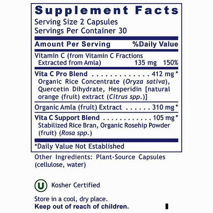 Supplement facts label with detailed nutritional information on a white background