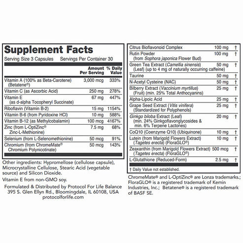 Protocol for Life Balance Ocu Support Clinical Strength 90c