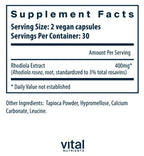 Vital Nutrients Rhodiola Rosea 60vc