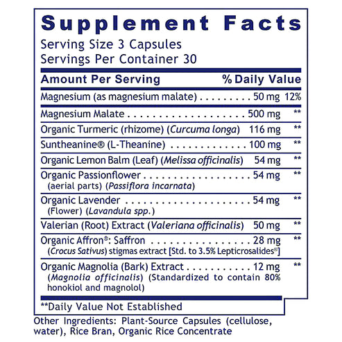 Premier Research Labs Tranquinol 90 plant-source caps