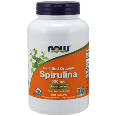 NOW Spirulina 500mg organic 500t