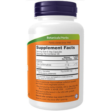 NOW Spirulina 500mg 120 veg cap