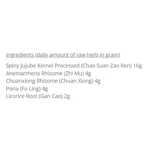 TCM Zone Suan Zao Ren Tang T103G (Sour Jujube Formula) Granules packets