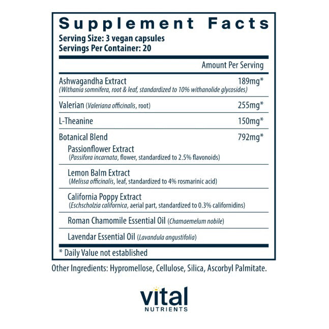 Vital Nutrients Tension Ease 60c
