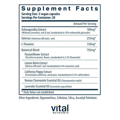 Vital Nutrients Tension Ease 60c