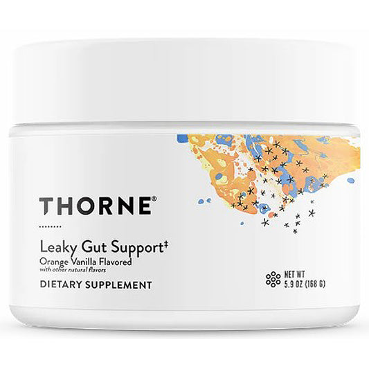 Thorne Leaky Gut Support dietary supplement container on a white background