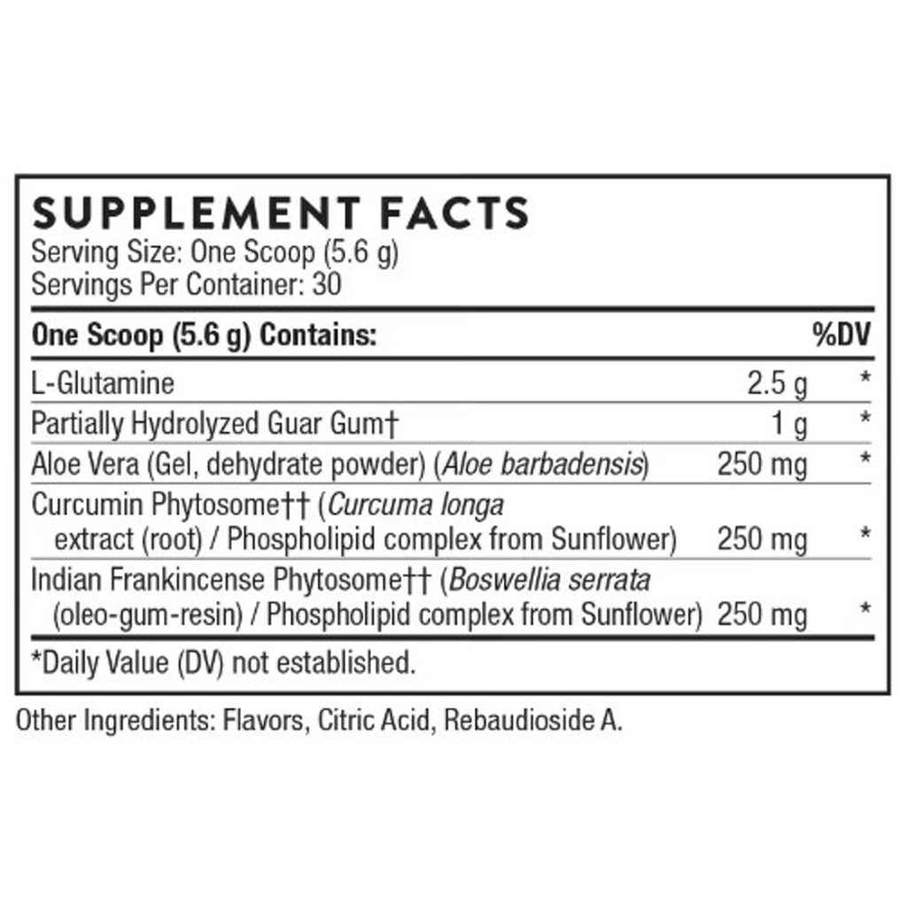 Supplement facts label with various ingredients and their percentages on a white background
