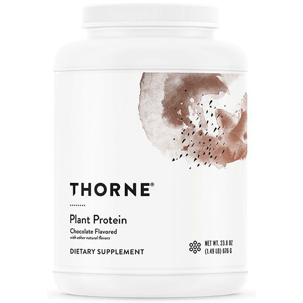 Thorne Plant Protein container with a white background