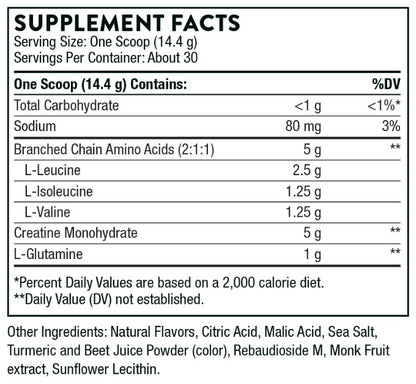 Thorne Creatine + BCAAs (30 servings) 15.2 oz