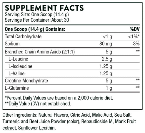 Thorne Creatine + BCAAs (30 servings) 15.2 oz
