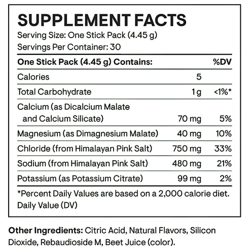 Thorne Daily Electrolytes Strawberry Lemonade 30 packets