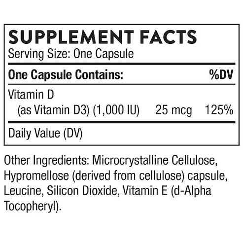 Thorne Vitamin D 1,000 180caps
