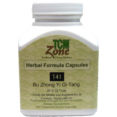 TCM Tonify the Middle and Augment the Qi Formula - T41C Bu Zhong Yi Qi Tang 100vc