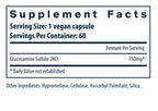 Vital Nutrients Vegan Glucosamine Sulfate 750mg 120vc