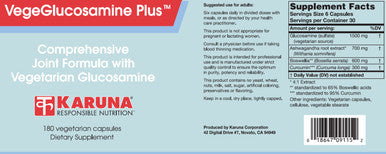 Karuna VegeGlucosamine Plus 180vc