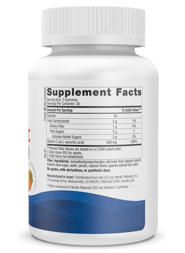 Nordic Naturals Vitamin C Extra Strength Gummies (Tangerine) 60 ct