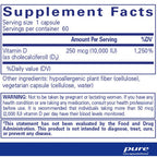 Pure Encapsulations Vitamin D3 250 mcg (10,000 IU) 60c
