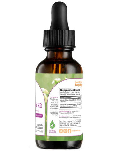 Advanced Nutrition by Zahler Vitamin D3 & K2 1000 IU 1 oz