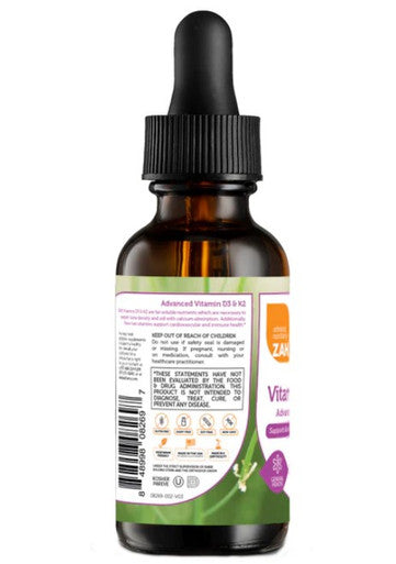 Advanced Nutrition by Zahler Vitamin D3 & K2 1000 IU 1 oz