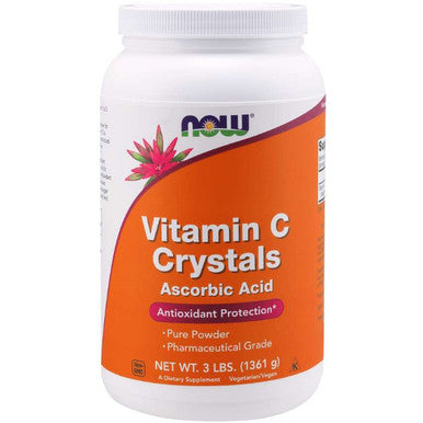 NOW Vitamin C Crystals Pure ascorbic acid powder 3 lbs.