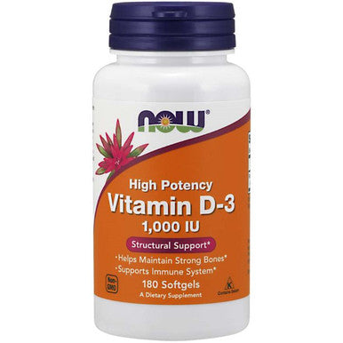 NOW Vitamin D-3 1,000 IU 180sg