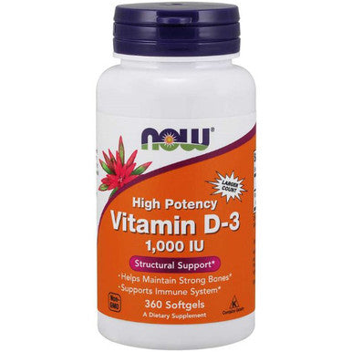 NOW Vitamin D3 1,000 IU 360sg