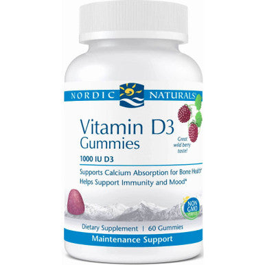 Nordic Naturals Vitamin D3 Gummies (Wild Berry) 60ct