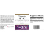 Bioclinic Naturals Vitamin D3 & K2 60sg