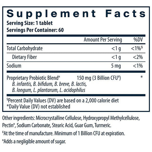 Vital Nutrients hyperbiotics Bifidobacterium Probiotic 60 vegan tabs