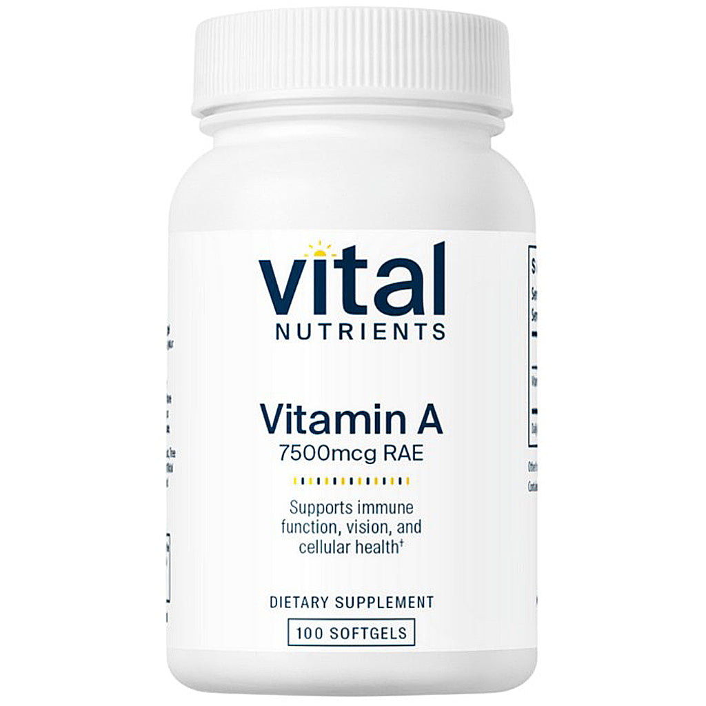 Vital Nutrients Vitamin A supplement bottle on a white background