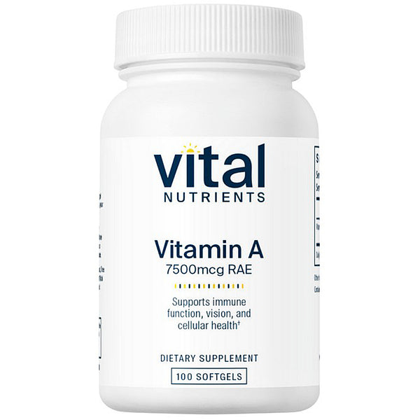 Vital Nutrients Vitamin A supplement bottle on a white background
