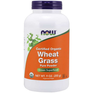 NOW Wheat Grass Powder organic 9 oz.