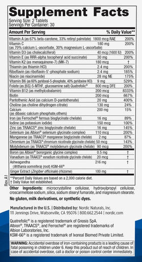 Nordic Naturals Women's Multivitamin Extra Strength 60t