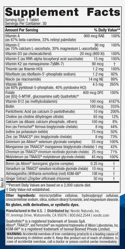 Nordic Naturals Women's Multivitamin One Daily 30t