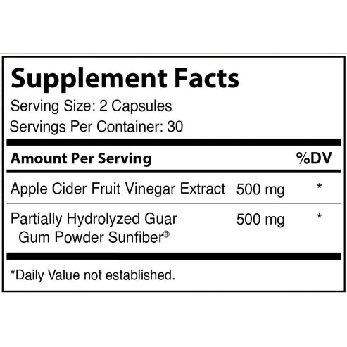 Advanced Nutrition by Zahler Apple Cider Vinegar 60 caps